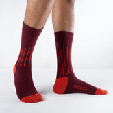 Vertical Colour Block - Burgundy / Red